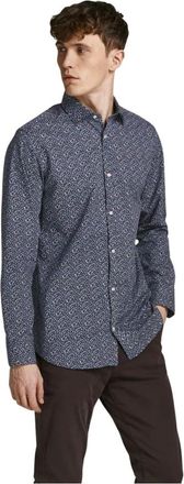 Jack & Jones Blacelebration shirt - Heren - Casual Overhemden - Blauw - S - Overhemden