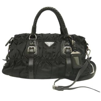 Prada Pre-owned Vintage Nylon Handbag - Dames - Vintage Handtas - Zwart - ONE Size - Nylon - Vintage