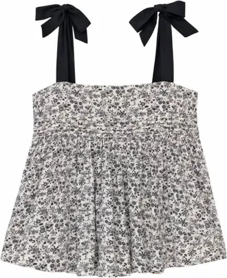 The Great. Womens Songbird Square Neck Cami In Black