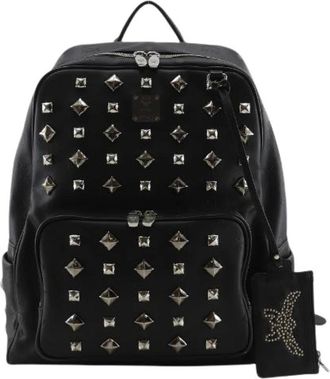MCM Pre-owned Zaino in PVC Visetos - - Pre-owned - Uomo - Nero - ONE SIZE
