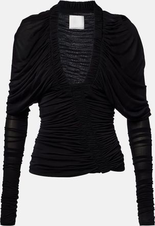 CHRISTOPHER ESBER Top in jersey con ruches