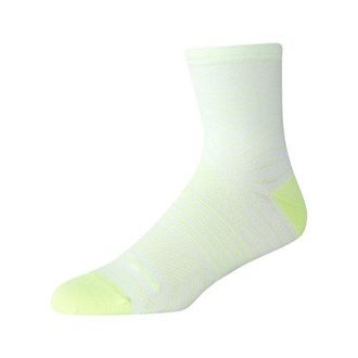 New Balance Unisex Pro Run QTR Socks 1 Pair in Green/White Nylon, size X-Large