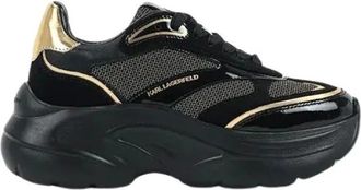 Karl Lagerfeld Schoenen, Dames, Zwart, 40 EU, Leer, Kontour Wedge