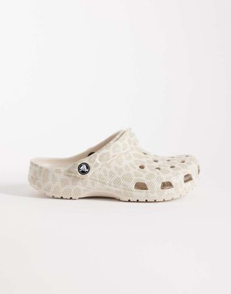 Crocs Classic Animal - Zoccoli con stampa leopardata-Multicolore