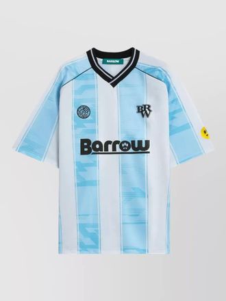 Barrow triacetate t shirt v neck stripes graphic