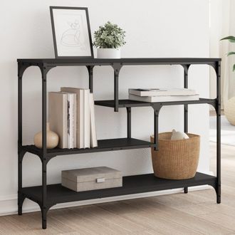 vidaXL Mesa Consola Madera De Ingenier&iacute;a Negra 100x30x75 Cm Vidaxl