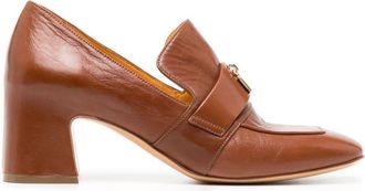 Madison.Maison Lock 55mm leather pumps - women - Calf Leather/Calf Leather/Calf Leather/Rubber - 39.5 - Brown