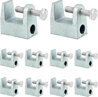 OEM Paquete De 12 Abrazaderas Para Vigas, Fabricadas En Acero Cincado, Para La Construcci&oacute;n De Puentes Y Edificios, M8 (8 Mm)