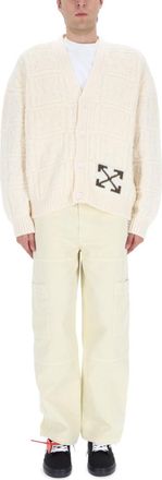 Off-white Beige V Neck Sweater