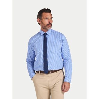 Raging Bull Long Sleeve Stripe Shirt in Mid Blue at Nordstrom, Size X-Large