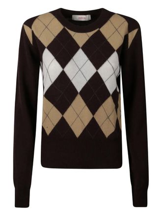 Jucca diamond-pattern sweater - Brown