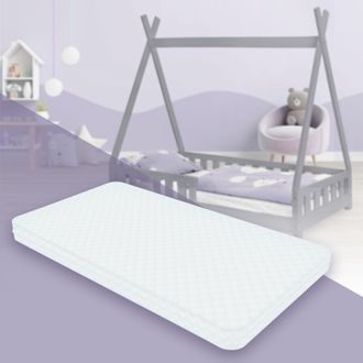 ML Design Ml-design - Colch&oacute;n Para Cama Infantil 80x160x10 Cm Espuma Fr&iacute;a Poli&eacute;ster Testado Para Sustancias Nocivas Hipoalerg&eacute;nico Certificado Oeko Tex 100 Con 