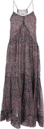 Isabel Marant Sabba Dress - Dames - Maxi kleedjes - Paars - XS - Katoen - Kleedjes