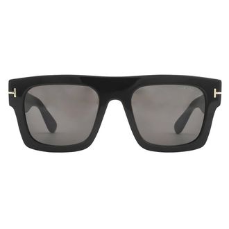 Tom Ford Fausto Smoke Browline Mens Sunglasses FT0711 01A 53