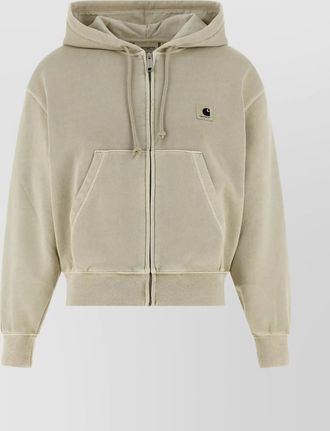 Carhartt Work in Progress hooded sweatshirt featuring ribbed cuffs and hem