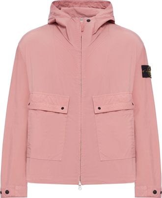 Stone Island HOODED JACKET IN DROP-RESISTANT TECHNICAL FABRIC - Stone Island - Man