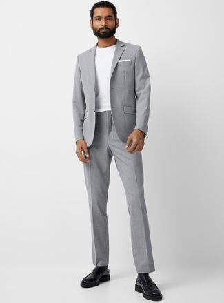 Le 31 Mens Monochrome recycled polyester suit Stockholm fit - Slim