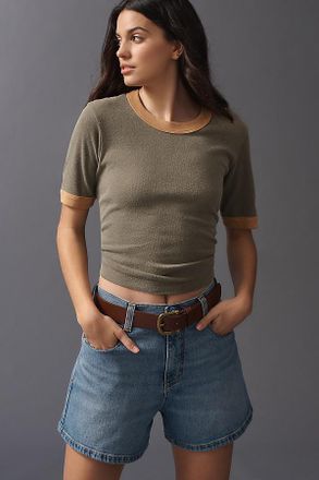 Pilcro Low-Slung Denim Shorts