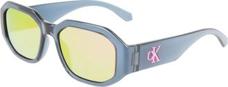 Calvin Klein Stijlvolle Zonnebril - unisex - Zonnebrillen - Blauw - 55 MM - Accessoires