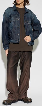 Diesel T-shirt T-BOGGY-MEGOVAL-D, Mens, Brown
