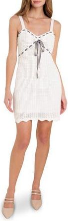 Flying Tomato Knit Mini Sundress in Ivory at Nordstrom Rack, Size Medium