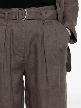 PANICALE Womens Belted Pleated Trousers Ss26 W