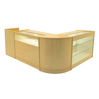 MonsterShop Polaris LED Shop Counter Set K1200, B1200, TB60 & CM60 - Maple in Beige