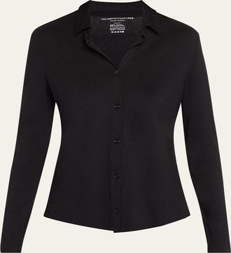 Majestic Filatures Soft Touch Button-Front Shirt