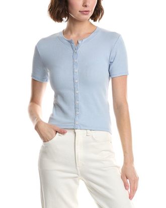 Rag & Bone Rag & Bone Essie Rib Button Top