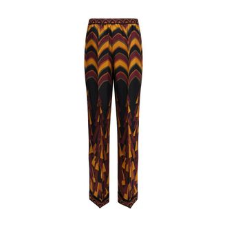 Emilio Pucci Silk Jacquard Trousers - Multicolor