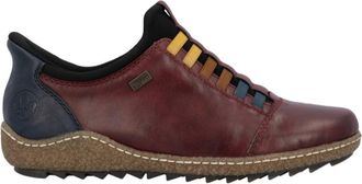 Rieker Womens Slip On Leather Shoes In Red