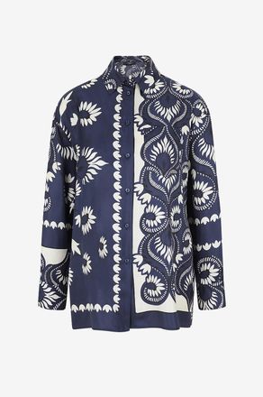 Max Mara Kurzes Oversize-Hemd aus Seidenk&ouml;per Lastra