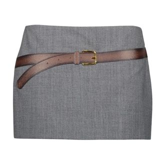 Prada Mujer, Faldas, Gris, Talla: S