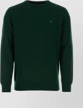 Polo Ralph Lauren green wool ribbed crewneck sweater