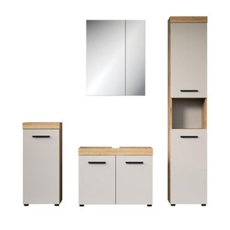 Calicosy Conjunto de muebles de ba&ntilde;o, acabado roble y cashmere, l164 cm - ellie
