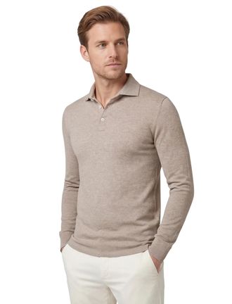 Cavallaro Poloshirt beige Cavallaro Camicia katoen