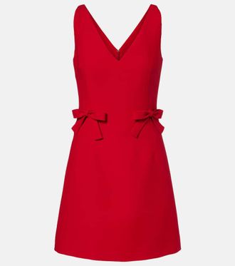 Valentino Crepe Couture bow-detail minidress