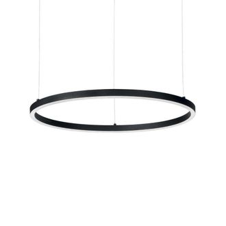 Netlighting Oracle Integrated LED Circle Ceiling Pendant Lamp 1 Light Black 3000K
