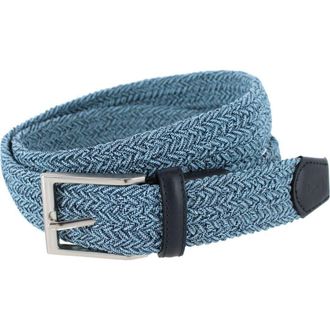 Trafalgar Store Big and Tall Madden Marble Weave 35mm Golf Stetch Belt in Blue at Nordstrom, Size 52 Big