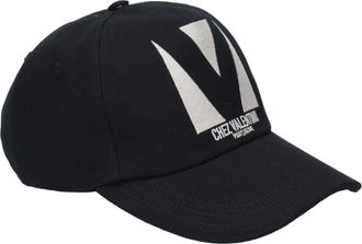 Valentino Garavani Herrens Schwarzer Hut aus Baumwolle