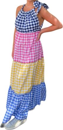 Vilagallo Cylia Maxi Dress In Multi