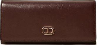 Twin-Set double-clasp wallet - Brown