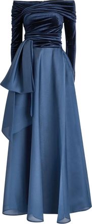 Talbot Runhof Abito da sera con spalle scoperte - Blu