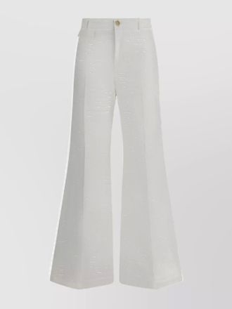Chlo&eacute; wide-leg flare pants with waist belt loops