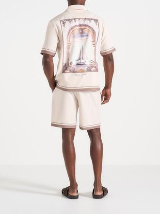 Mani&egrave;re De Voir Juan Vintage Baroque Resort Shirt in Cream at Nordstrom, Size X-Small