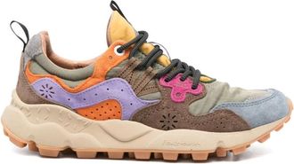 Flower Mountain Kaki Sneakers voor Vrouwen Aw 25 - Dames - Sneakers - Veelkleurig - 41 EU - Leer - Schoenen