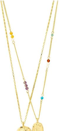 Pilgrim Here - Collana placcata oro-Multicolore