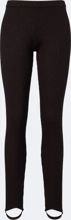 Frankie Shop Piuma ribbed-knit wool stirrup leggings