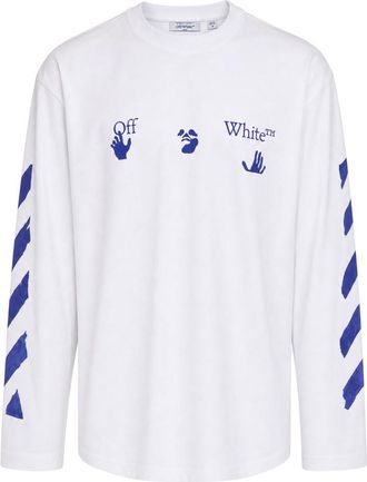Off-white White Full Sleeves T-Shirt