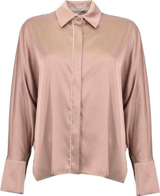 D.exterior Satin shirt with jewel detail